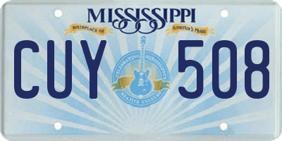 MS license plate CUY508