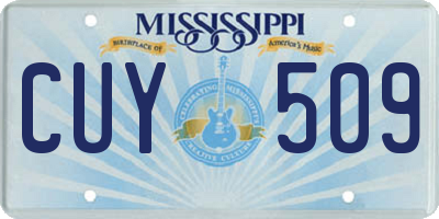 MS license plate CUY509