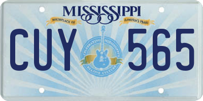 MS license plate CUY565