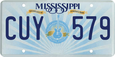 MS license plate CUY579