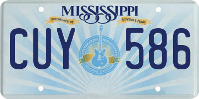 MS license plate CUY586