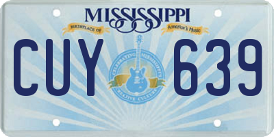 MS license plate CUY639