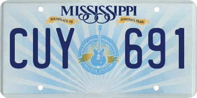MS license plate CUY691