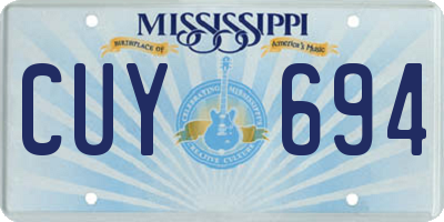 MS license plate CUY694