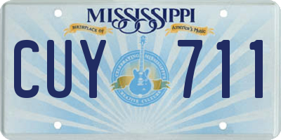 MS license plate CUY711