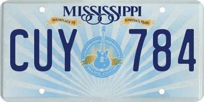 MS license plate CUY784