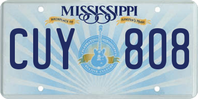 MS license plate CUY808