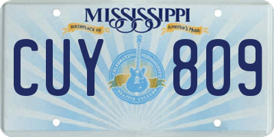 MS license plate CUY809