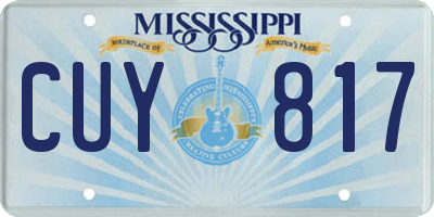 MS license plate CUY817