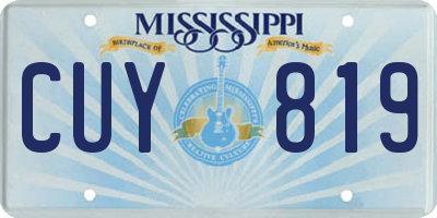 MS license plate CUY819