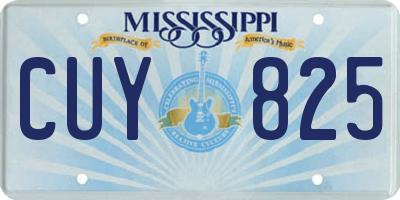 MS license plate CUY825