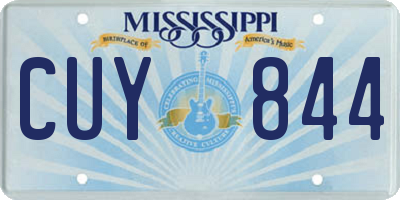MS license plate CUY844