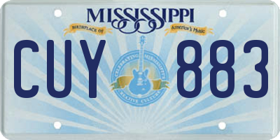 MS license plate CUY883