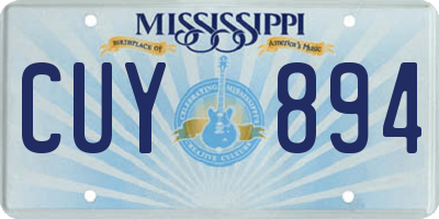 MS license plate CUY894