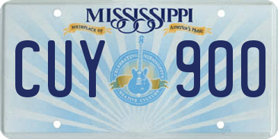 MS license plate CUY900