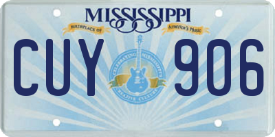 MS license plate CUY906