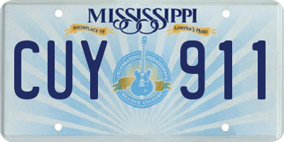 MS license plate CUY911
