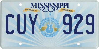 MS license plate CUY929