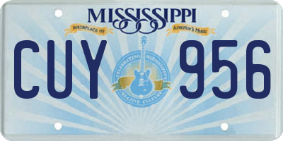 MS license plate CUY956