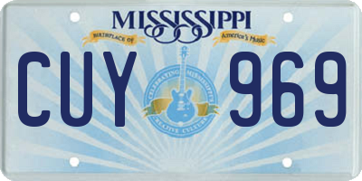 MS license plate CUY969