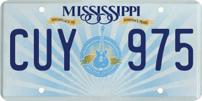 MS license plate CUY975