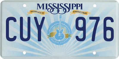 MS license plate CUY976