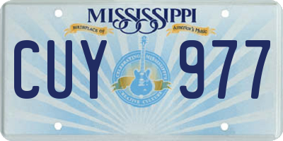 MS license plate CUY977
