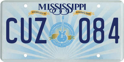 MS license plate CUZ084