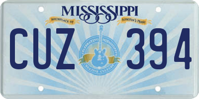 MS license plate CUZ394