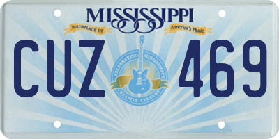 MS license plate CUZ469