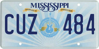 MS license plate CUZ484