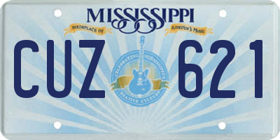 MS license plate CUZ621