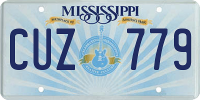 MS license plate CUZ779