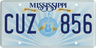 MS license plate CUZ856