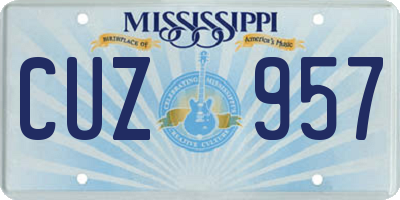 MS license plate CUZ957