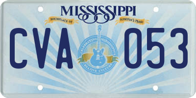 MS license plate CVA053