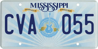 MS license plate CVA055