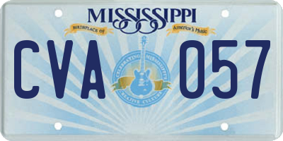 MS license plate CVA057