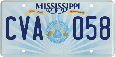 MS license plate CVA058