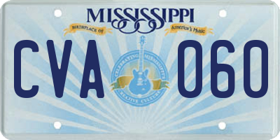 MS license plate CVA060