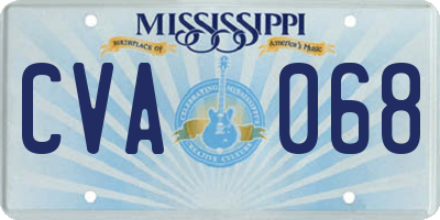 MS license plate CVA068
