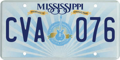 MS license plate CVA076