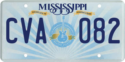 MS license plate CVA082