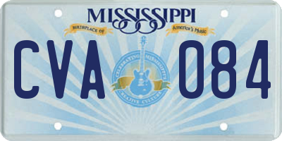 MS license plate CVA084