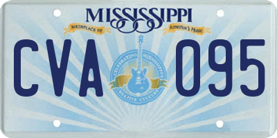 MS license plate CVA095