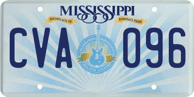 MS license plate CVA096