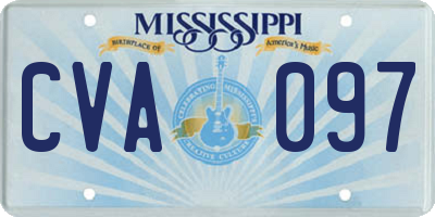 MS license plate CVA097