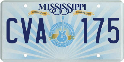 MS license plate CVA175