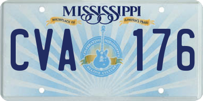 MS license plate CVA176