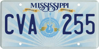 MS license plate CVA255